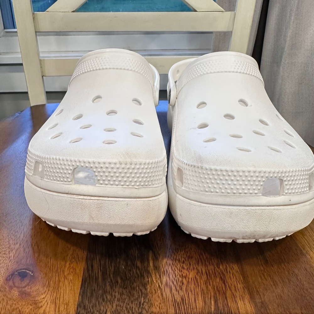 Crocs Classic Crush Clog Women Size 11 White Platform Chunky 206750 - Picture 4 of 12